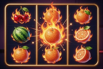 Flame Fruits Frenzy exklusiver Frucht-Slot mit Feuer-Thema